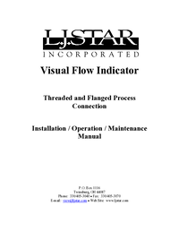 Thumbnail of document Manual - Standard Industrial Sight Flow Indicator